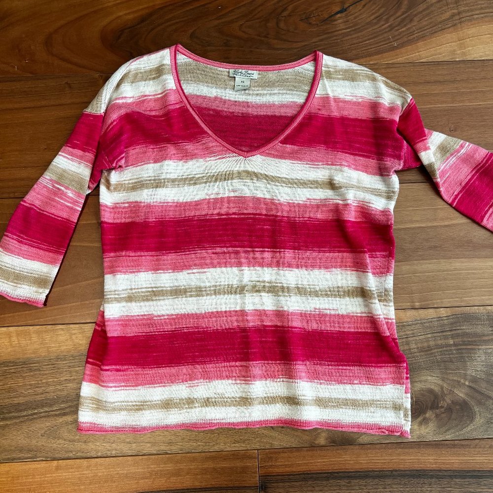 Madewell Pink Striped Sweater
